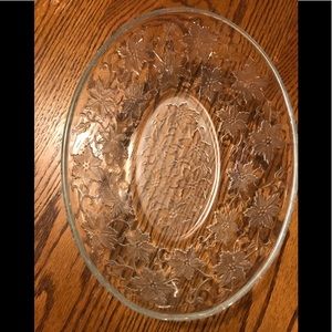 Princess House oval serving bowl Fantasia pattern